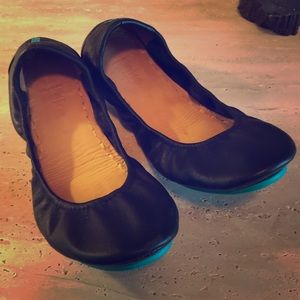 Tieks Matte Black Ballet Flats EUC